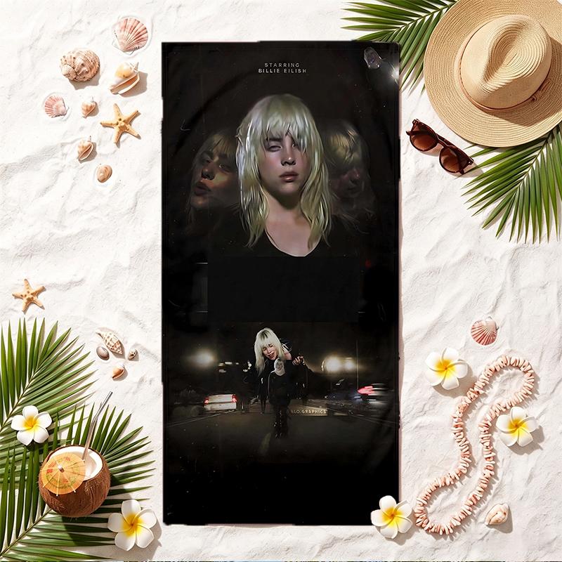Billie eilish Soft Beach Towel Stylish Beach Pool Towel for Summer Seaside Vacation Travel