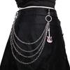 Punk Guitar Pendant Metal Waist Chain For Men Women Youths Fashion Belt Accessory