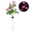 LED Solar Simulation Rose Flower Light Waterproof Garden Landscape Lamp Outdoor Lawn Lamp Home Xmas Decorative Flower Lights