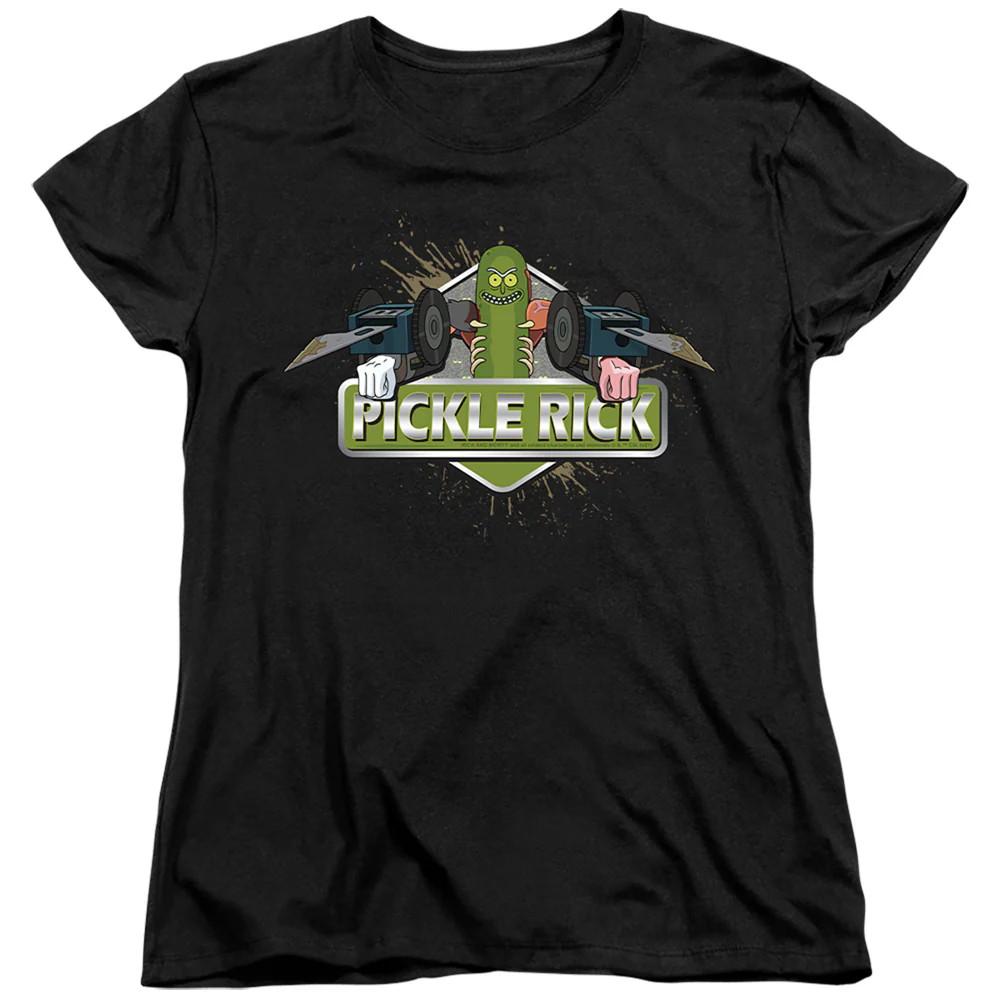 

Rick And Morty Pickle Rick Womens T Shirt Black Officially Licensed 3XL