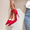 Fashion New Fashion Women's Shoes Sexy Black High Heels Sharp Pointed Suede Pumps Elegant Shallow Mouth Etiquette Shoes Mujer Zapatos