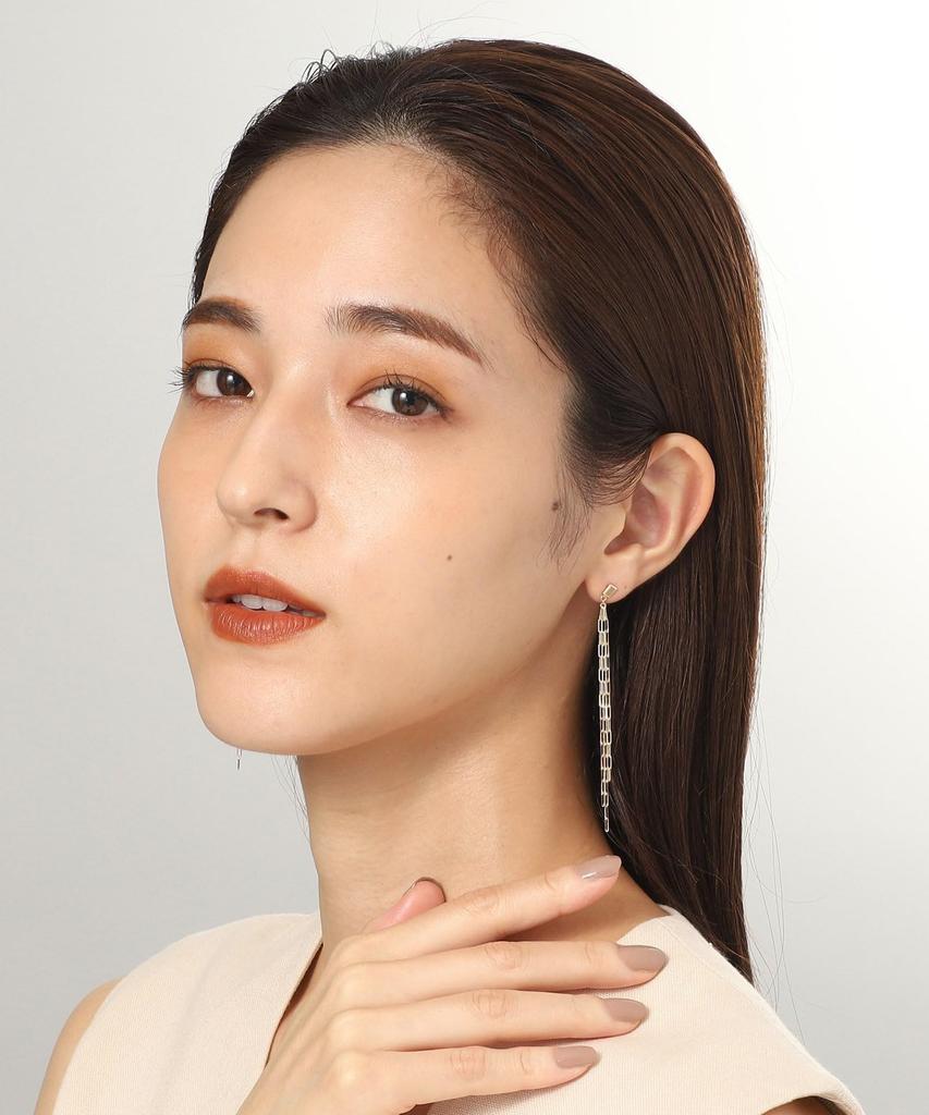 Ohrringe K10 Prim Cable Chain Fringe Ohrstecker 40576523 Gelbgold 00 [Kokoshnick] Damen (100)