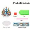 Acrylic 2D/Flat Christmas DIY Diamond Painting Tabletop Ornaments Kit Diamond Painting Desktop Decorations for Adults Beginner