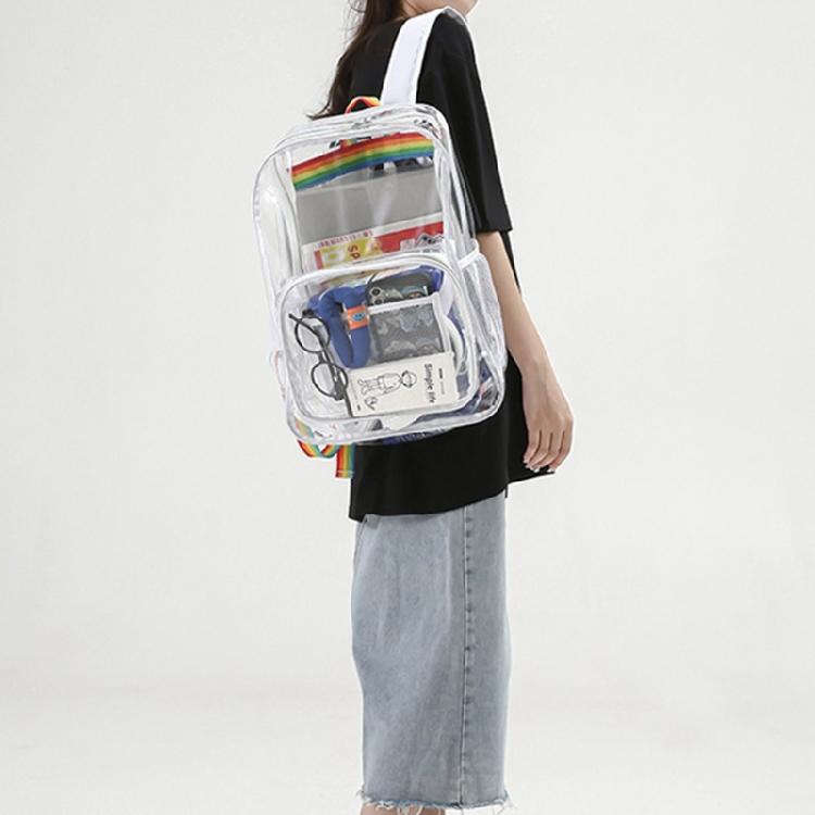 Fashion Bookbags Waterproof Clear Bags Teens Student Schoolbag Casual Bags