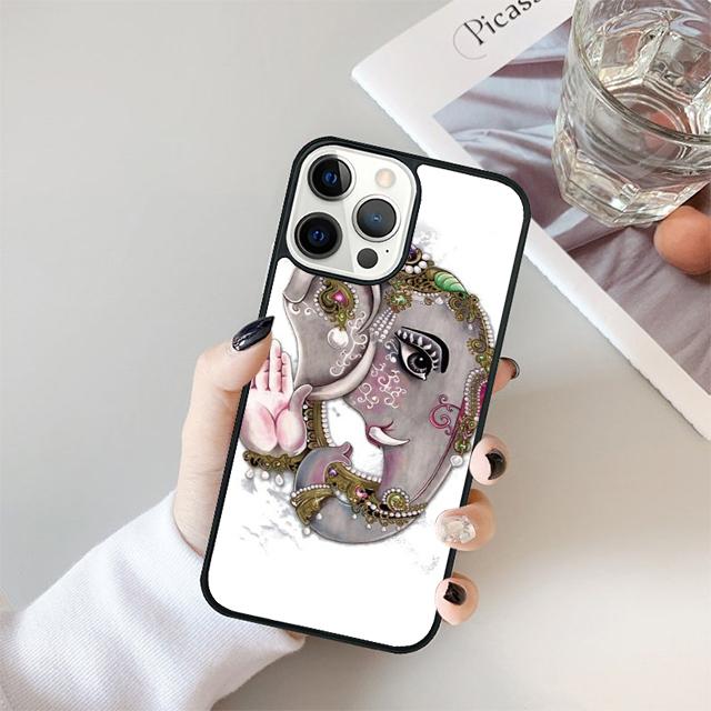 God of Wisdom Ganesh Elephant Phone Case Cover For iPhone 17 Air 15 16 14 13 12 Pro Max 11 Pro Max Plus