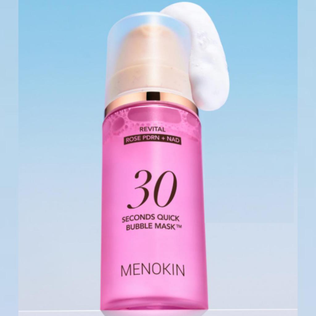 Menokin 30-Second Quick Bubble Mask (6 Types) - Korean Skincare, Instant Glow, 30s Mask