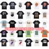 Un tricou trendy cu mânecă scurtă, zaruri negre opt înghețată ținută de bază cuplu american vară P bumbac pur cu mânecă scurtă