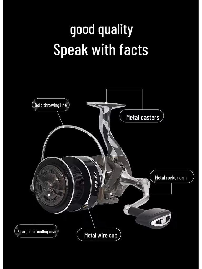 Universal All-Metal Spinning Fishing Reel for Freshwater and Saltwater, Long-Casting, General-Purpose, Sea and Anchor Fishing.