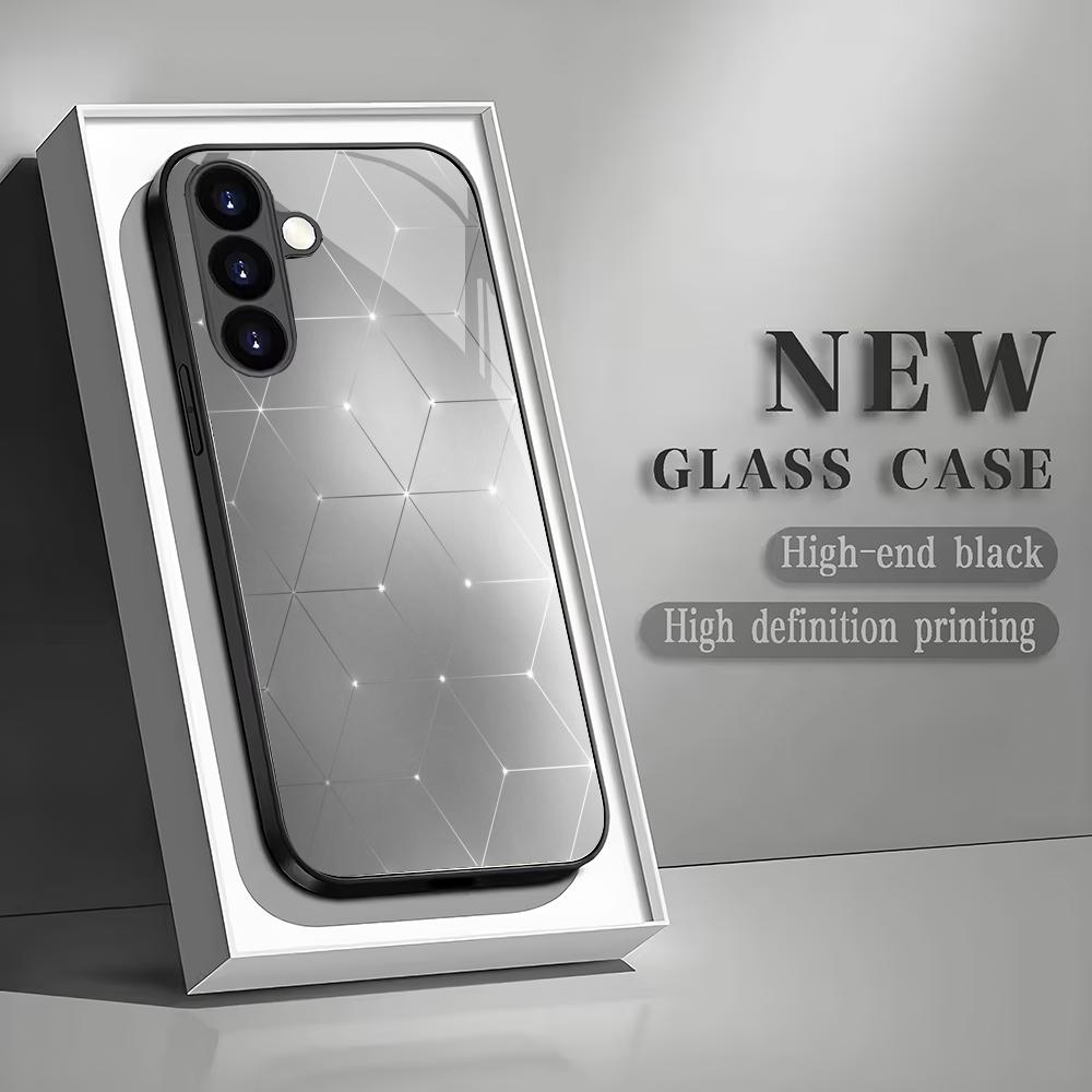 Gradient pattern tempered glass phone case suitable for Samsung GalaxyS26 S25 S24 S23 S22 S20FE/Ultra/Plus5Ganti drop back cover