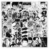 50/100Pcs Black White Monster Cartoon Anime Theme Stickers DIY for Cup Phone File Holder Helmet Album Desk Guitar Decals