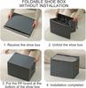 Stackable Shoe Box Space Saving With Clear Lids Shoes Bin Multiple Lattices Jeans Shoes Storage Organizers for Closet Cabinet