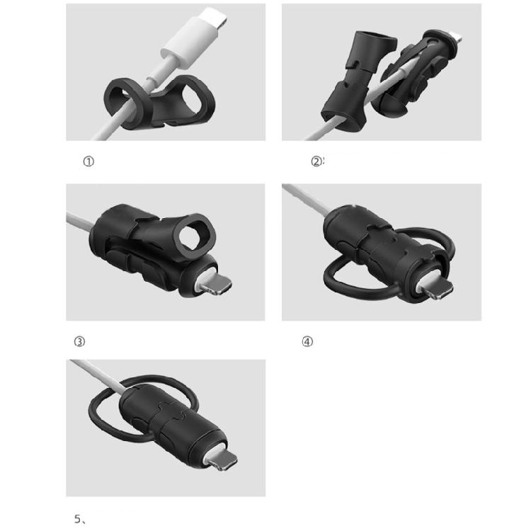 1PC Cable Protector Soft Silicone Cover for Phone USB Charging Cable Protector
