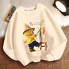 Children's Loose Round-neck Sweatshirt for Spring, Autumn and Winter, Cute Long-sleeved Loose Round-neck Coat for Boys and Girls