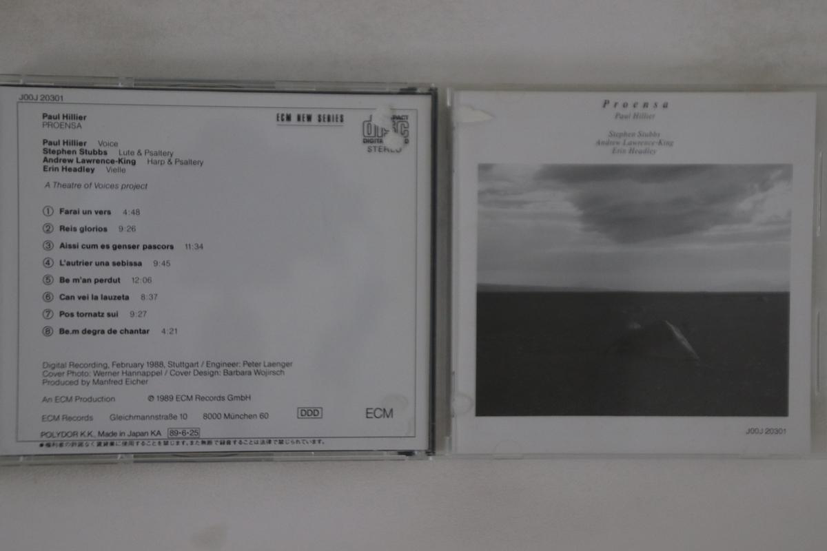 

CD PAIL HILLIER - Proensa J00J20301 POLYDOR Japan Classical Used