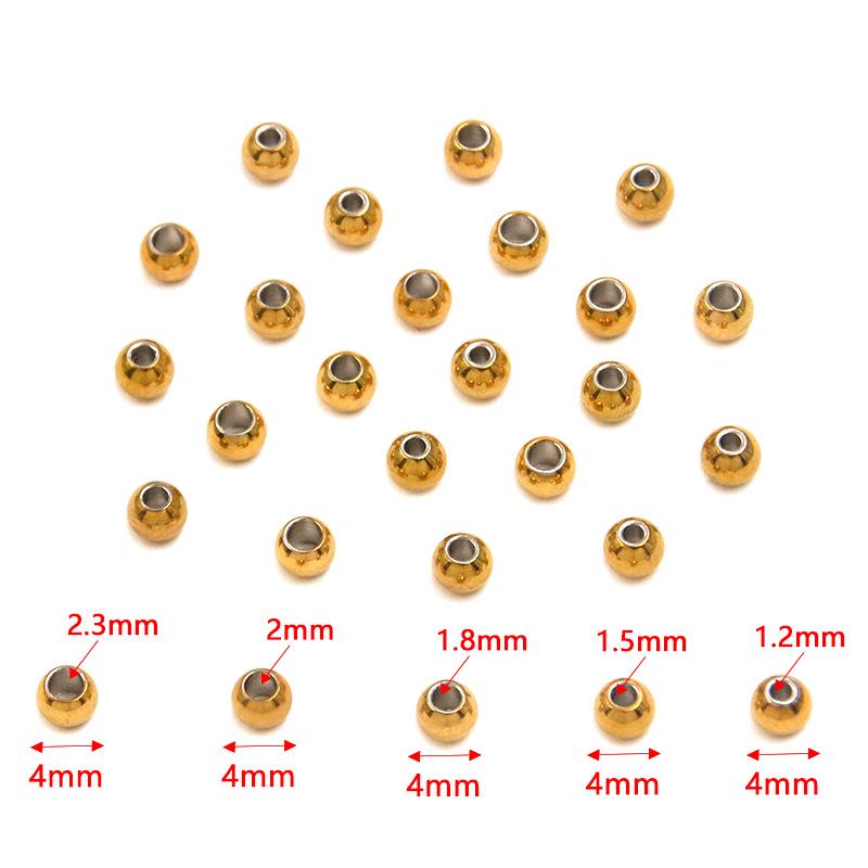 Stainless Steel Round Spacer Beads for DIY Jewelry Making