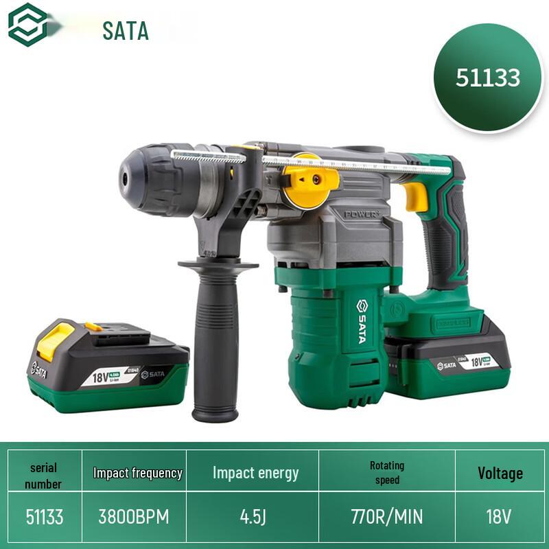 SATA 18V Brushless Cordless Rotary Hammer CN plug (adapter included)