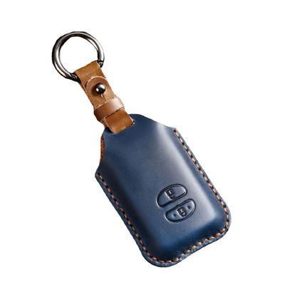 Kinotaka Genuine Leather Key Case, Prius 30 Series, 2 Buttons, Prius Alpha, Aqua, 86, Vitz, Corolla, Blue