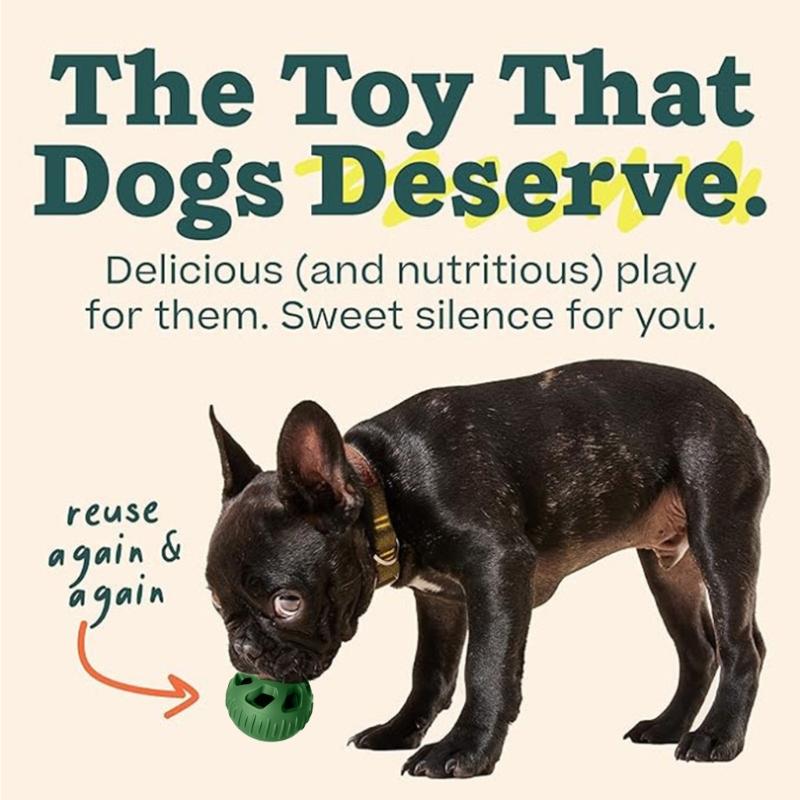 Dog Chew Toy for Small To Large Breeds Leak Food Fillable Treat Ball Teether Silicone Training Toy To Relieve Boredom