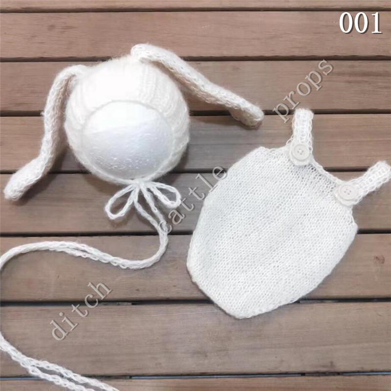 Newborn Photography Props Mohair Shorts Rabbit Big Ear Hat Studio Clothing
