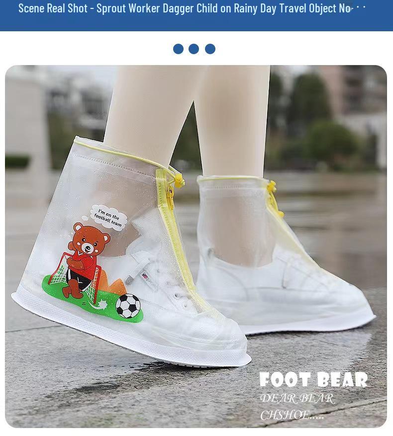Upgraded Anime Kids' Non-Slip Mid-Calf Rain Shoe Covers: Rainproof, Sandproof, Stainproof for Rainy Days