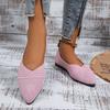 Pointed-toe Casual Single Shoes Flat-bottomed Shallow Shoes One-foot Soft-soled Single Shoes