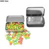 1PC Metal Rectangular Empty Mini Tin Box Tinplate Push Candy Pill Cases Bins Jar Hinged Containers Small Organizer Storage Box