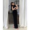 2026 Spring/Summer Elegant Sleeveless High Neck Slim Fit Dress with Back Slit for Women