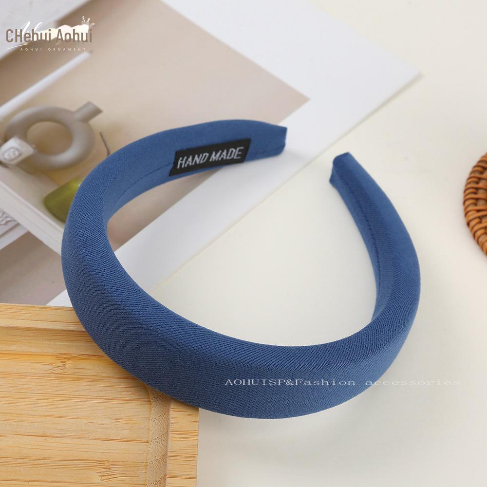 Korean Style Wide Brim Headband: Summer Solid Color Hair Accessory for Women