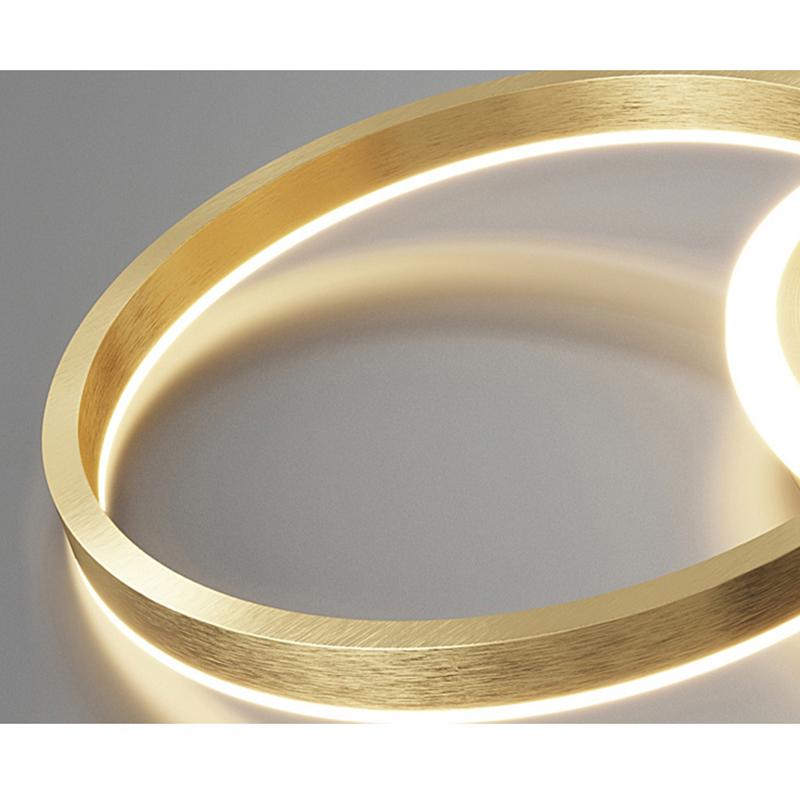 Modern LED Ceiling Chandelier Lighting for Living Bedroom Ring Pendant Lamp Postmodern Simple Lustre Foyer Chandeliers