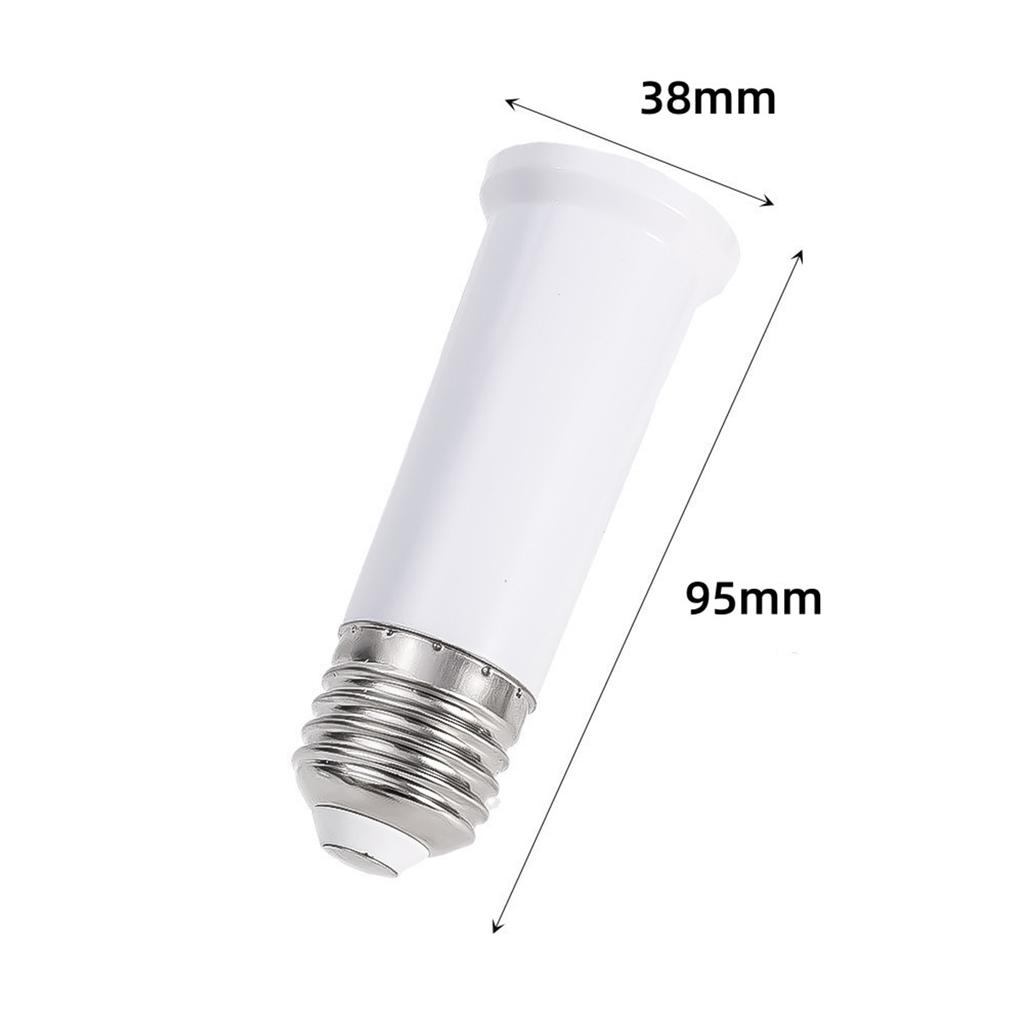 E27 to E27 Extender Lamp Holder 220V Accessories Bulb Socket Base Silicone Adapter Screw Holders Bases Head 65-120Mm White-Shell