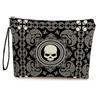 Skull Makeup Bag: Double-Sided Zipper Toiletry Organizer with 3D Print Design