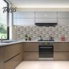 Oil Proof Wall Stickers for Bathroom 5Pcs Vintage Brick Tile Stickers, Waterproof Oil‑Proof Wallpaper, Peel Removable Backsplash Rental &