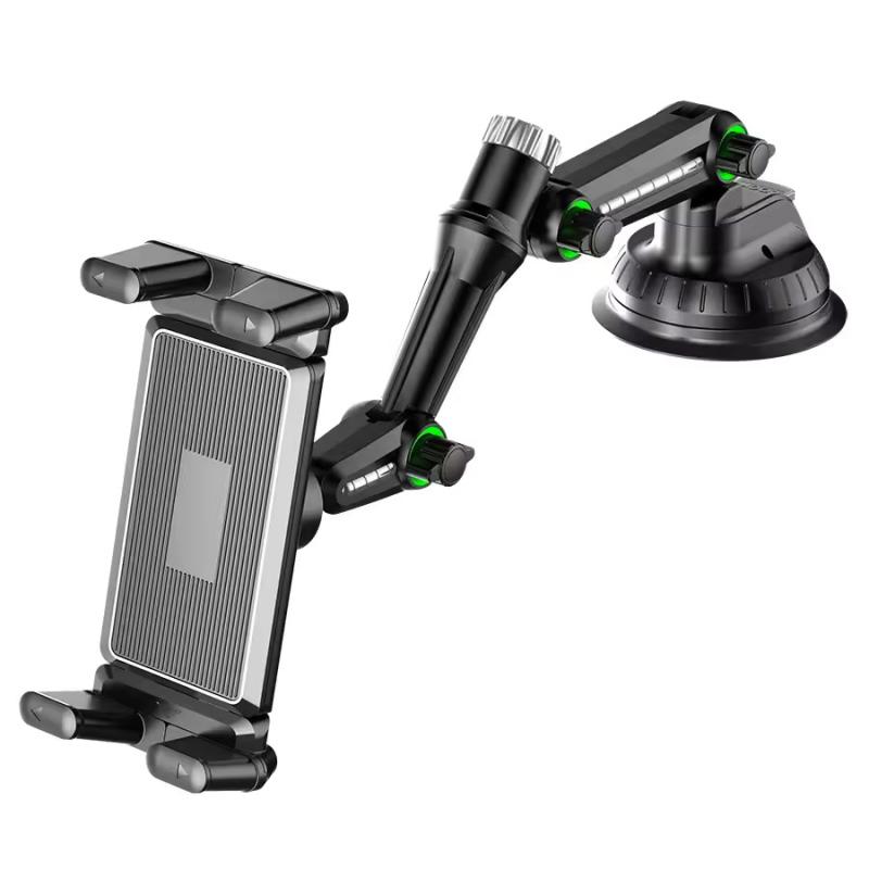 Car Phone Tablet Holder Adjustable Long Arm Dashboard Sucker GPS Stand For iPhone 16 15 Samsung iPad Air4-13'' Cellphone Bracket