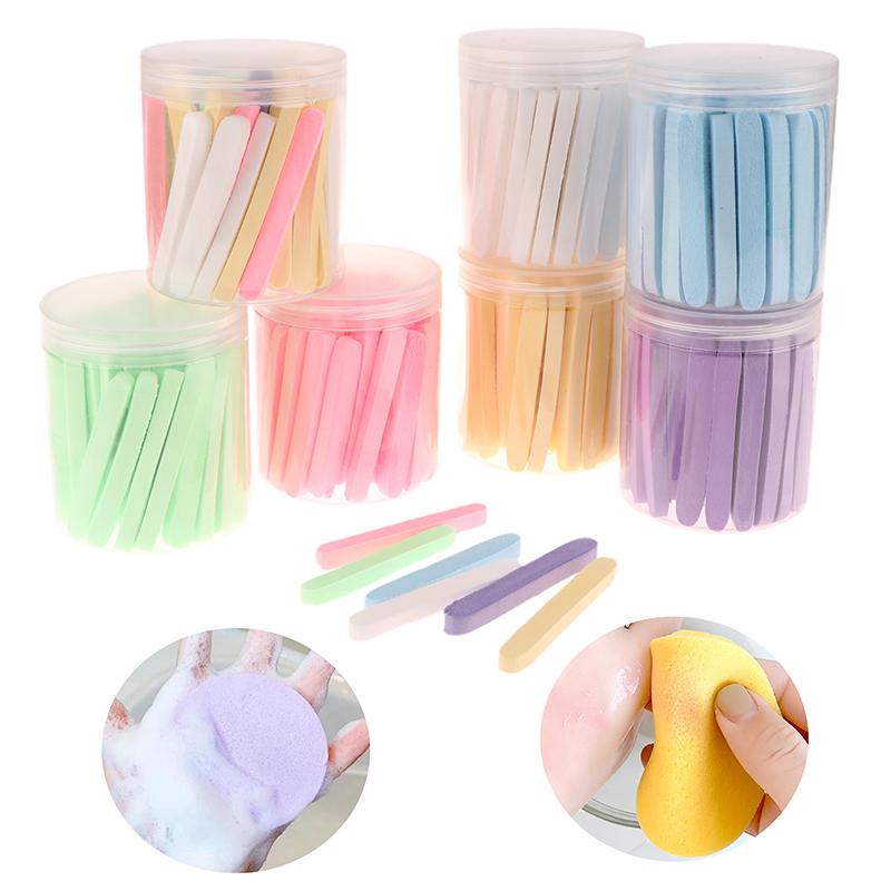 50Pcs Comp1.Ressed Face Wash Wash Face Sponge Clean Face Disposable Powder Puff Face Cleansing Cotton Pad Cleansing Beauty Strip