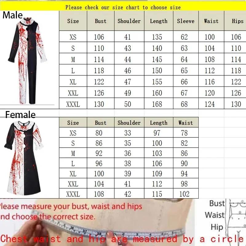 Movie Art The Clown Cosplay Costume Terrifier 2 Joker Cosplay Bloody For Men Women Party Halloween Jumpsuit