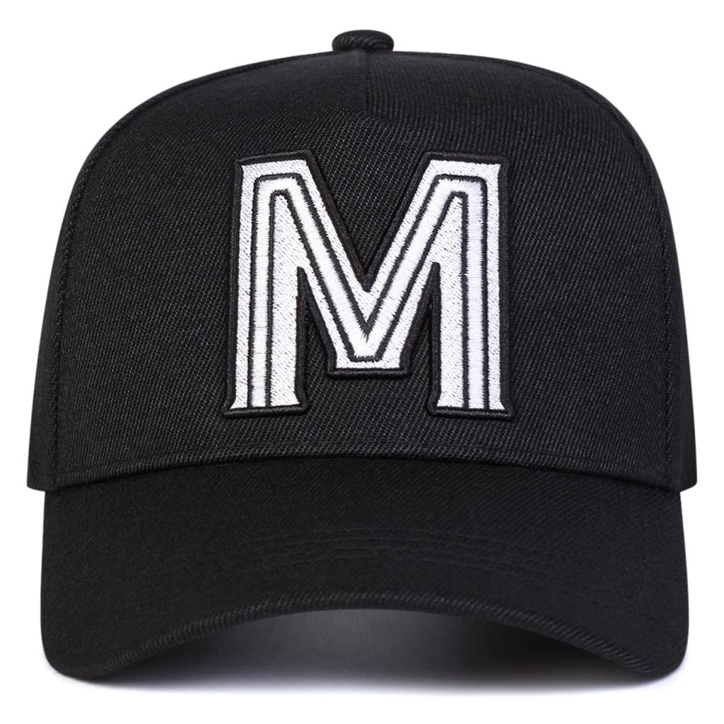 Baseball Stitching Stitched Embroidered Alphabet M Neutral Gender Women Men For Caps Spring And Autumn Outdoor Adjustable Casual Hats Sunscreen