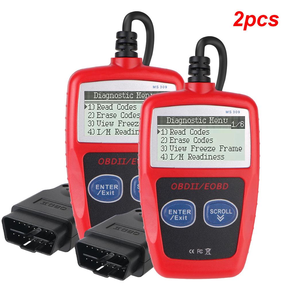 MS309 12V Car Diagnostic Tools OBD2 Code Reader Digital Fault Code Clear OBD 2 Scanner Engine Light O2 Sensor Tester Accessories