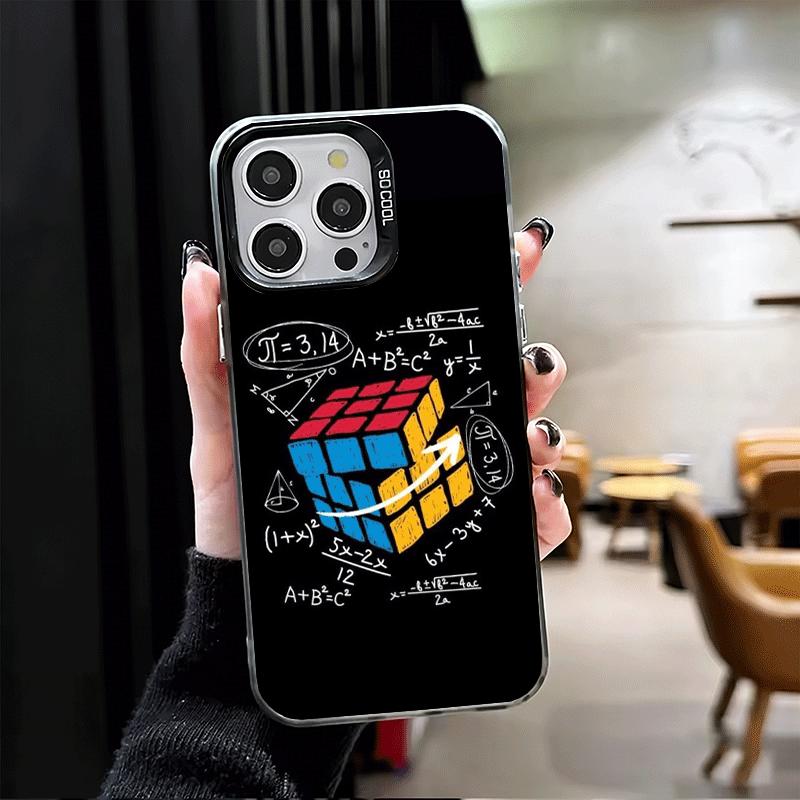 Rubik Cube Formula Spoofs Math Soft Phone Case for iPhone 15 16 17 Pro Max 17Air 16E 14 Plus 13 12 Mini Shockproof Cover Back Sh