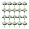 20Pcs Artificial Chrysanthemum 20 Head UV Resistant Fake Silk Flower with Green Leaves Autumn Indoor Outdoor Garden Table Centerpiece Faux Bloom