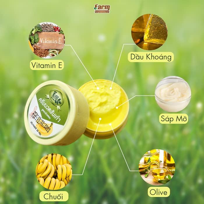 Banana Foot Cream 30g – Cracked Heel Repair, Moisturizing & Nourishing, Antibacterial Foot Balm – Made In Thailand