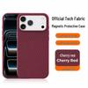 Étui de téléphone en tissu technique magnétique pour iPhone 15/16/17 Pro Max avec protection du bouton de l'appareil photo.