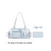 Kawaii Transparent Ita Bag Large Capacity Crossbody Bag For Show Anime Pins Chain Design Casual Daily Shoulder Bag For Students