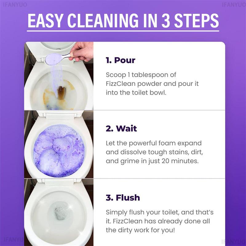 Toilet Bowl Cleaner Self Activating Miracles Powder Foam Deep Descaling Stain Remover Toilet Powder for Toilet Bowl Cleaning