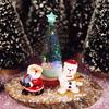 Durable Mini Artificial Snow Simulation Frost Pine Christmas Tree Decorations Add Holiday Spirit with Delicate Ornaments
