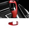 For BMW X5 X6 F15 2014-2018 Red Carbon Fiber Console Gear Shift Knob Cover Trim