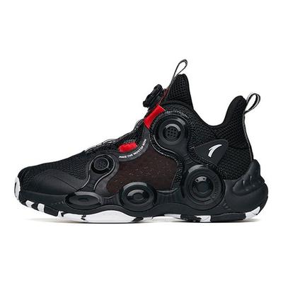 Kids Irregular Non-Slip Shock Absorbing Wear-Resistant Mid-Top Basketball Shoes Kids Basketball Shoes Black 312221102-6