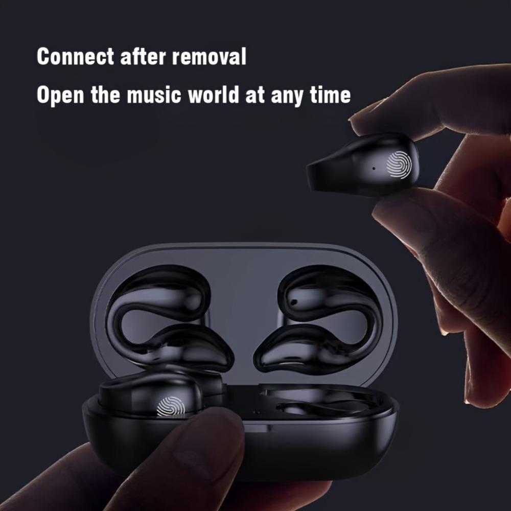 Kabelloses Ohrclip-Headset, Mini-BT-Headset zum Radfahren, Fahren und Laufen, Design mit offenem Ohr, Digitalanzeige, HiFi-Klangqualität