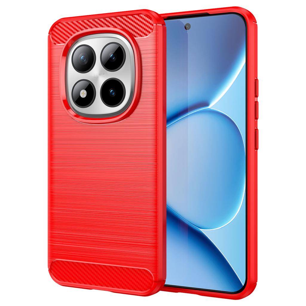 Dla Xiaomi Poco M8 Pro 5G/Redmi Note 15 Pro+ 5G (Światowy) Etui Ochronne Pokrowiec na Telefon Tekstura Włókna Węglowego Szczotkowane