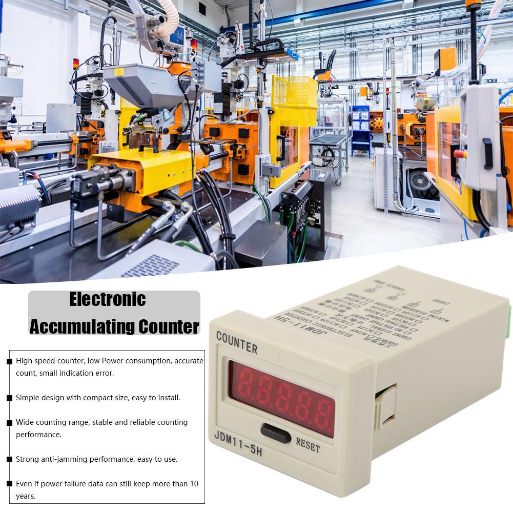 JDM11 5H 5 Digit Display Electronic Accumulating Counter DC 12V