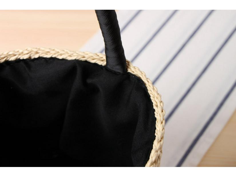 Round Cylinder Woven Handheld Bag: Versatile Summer Beach & Casual Women's Accessory